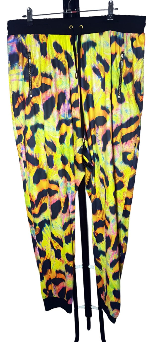 City Chic XS - Leopard Print Joggers With Pockets