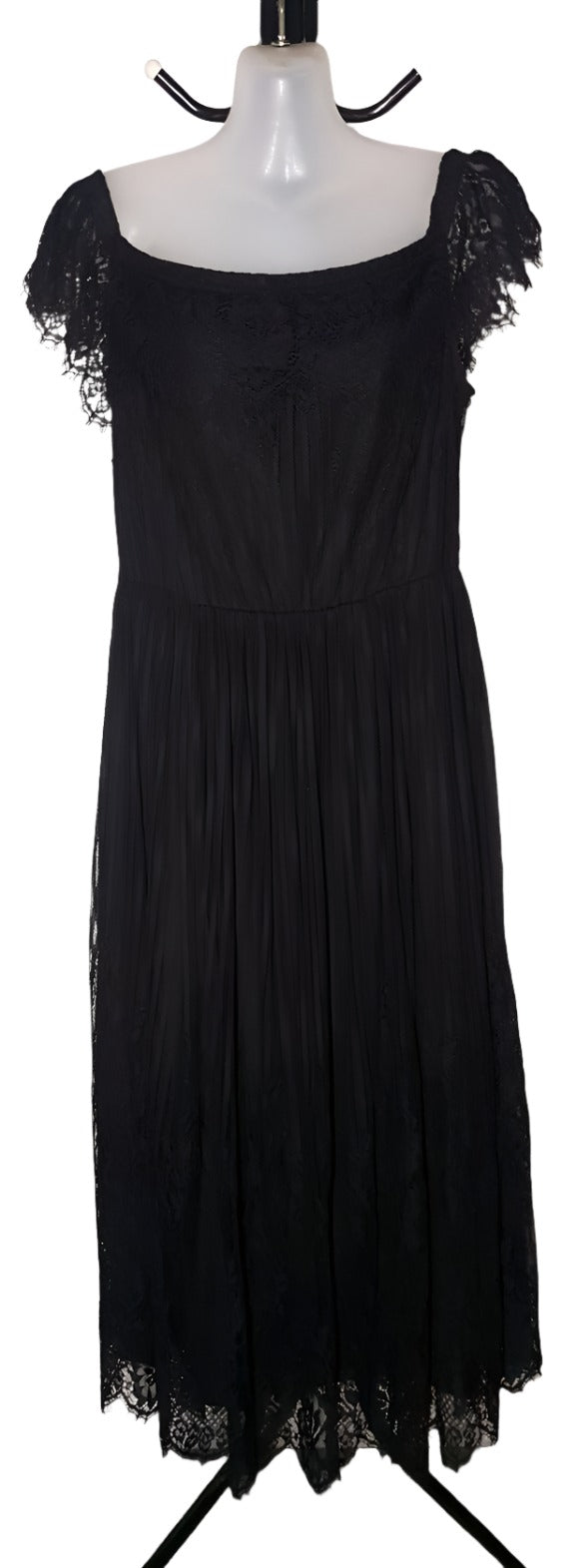 City Chic XS - Black Lace Off Shoulder Dress