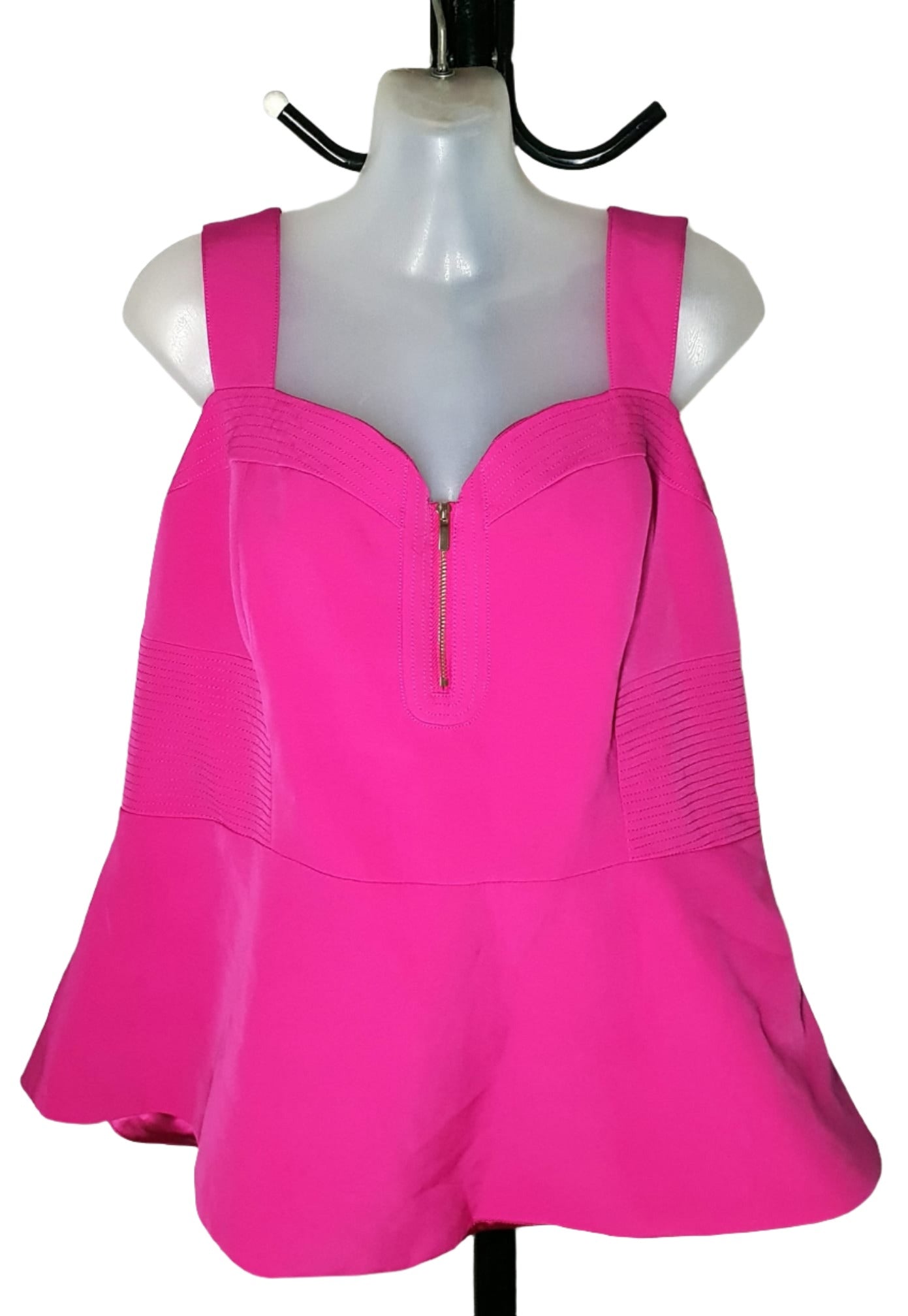 City Chic XS - Pink Peplum Top
