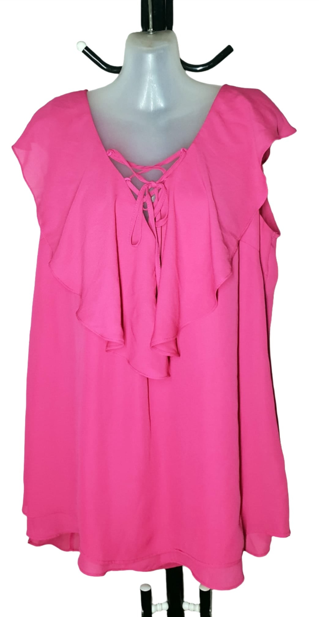 City Chic XS - Pink Frill Top
