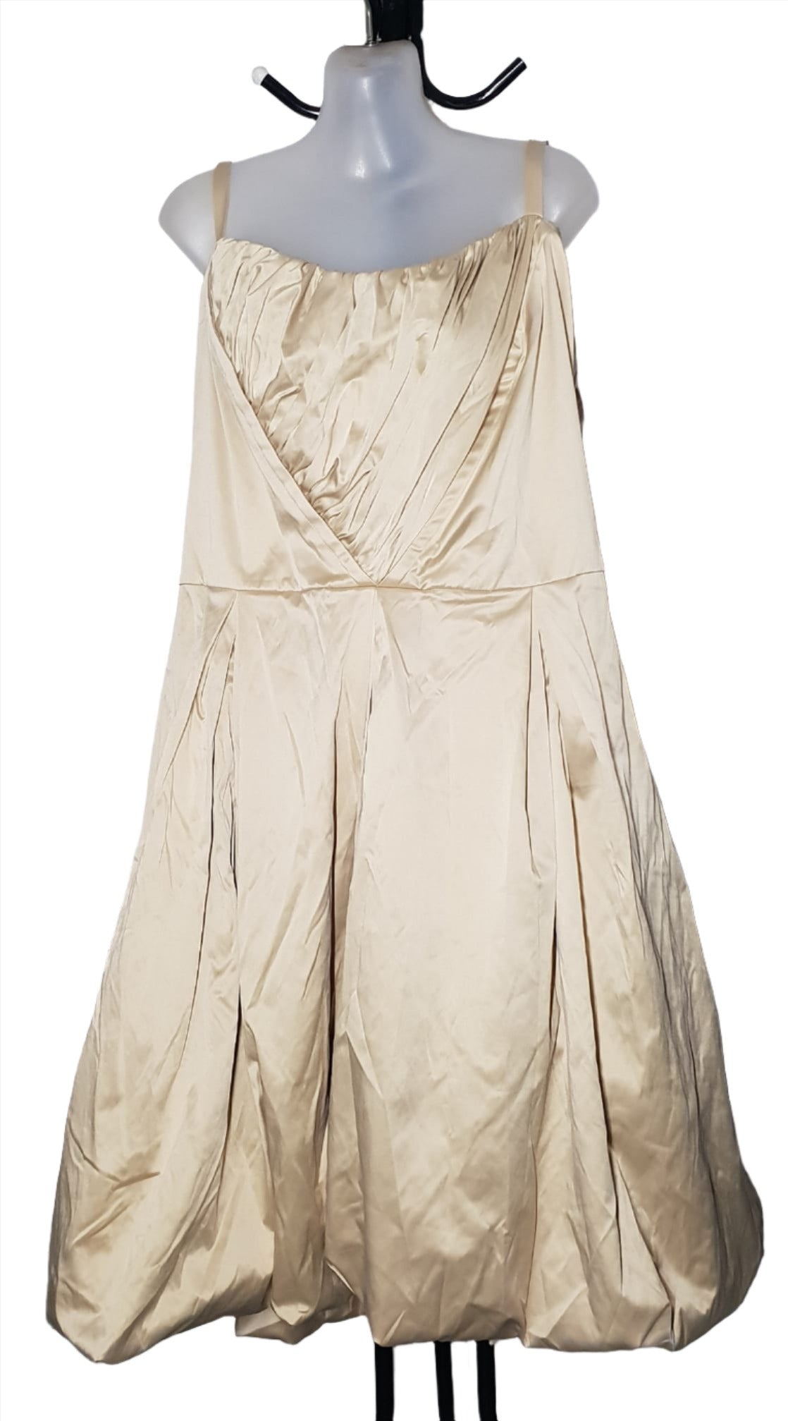 City Chic XXL - Formal Elegant Champagne Bubble Hem Dress