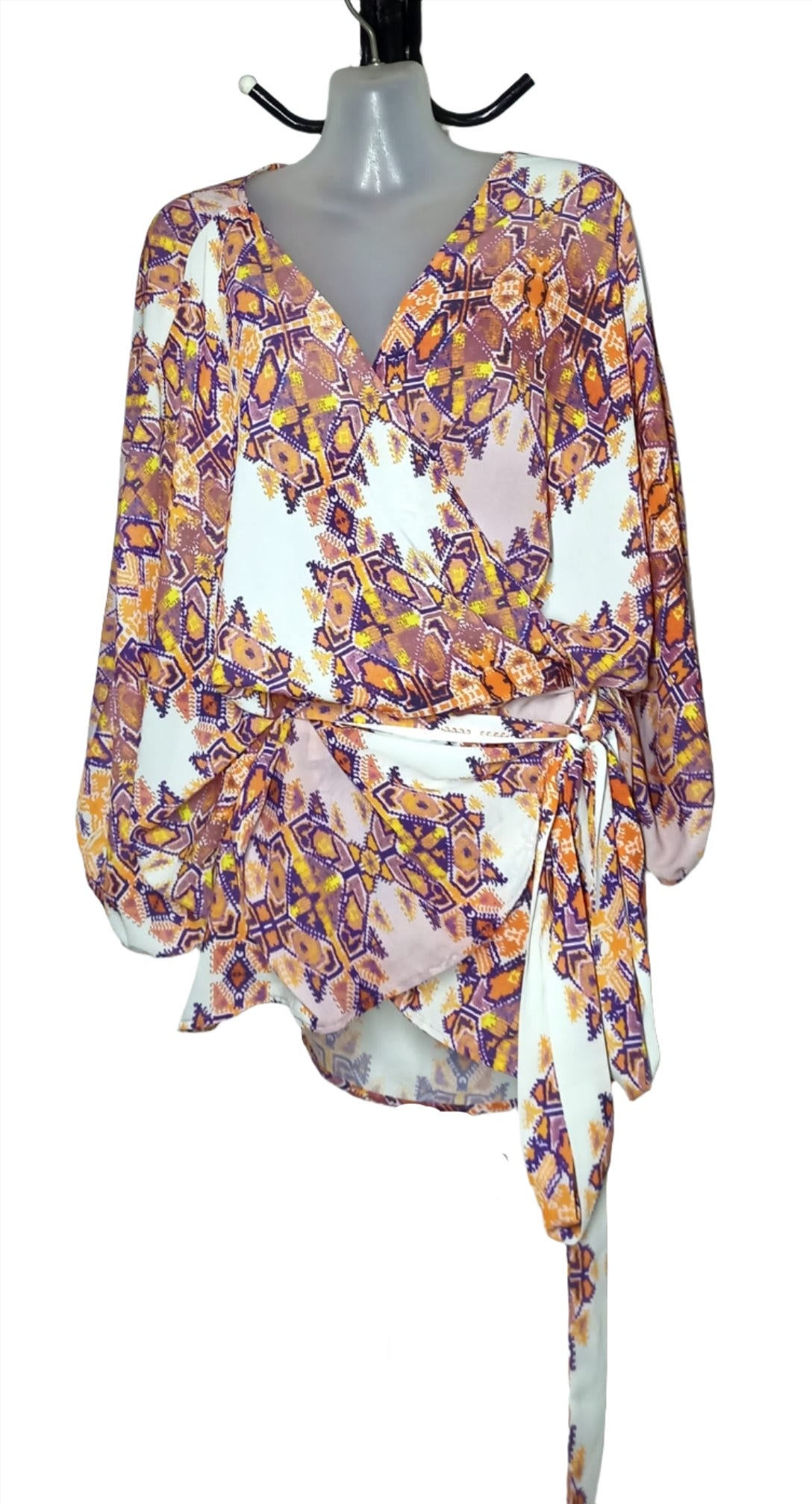 City Chic XL - Chiffon Wrap Top