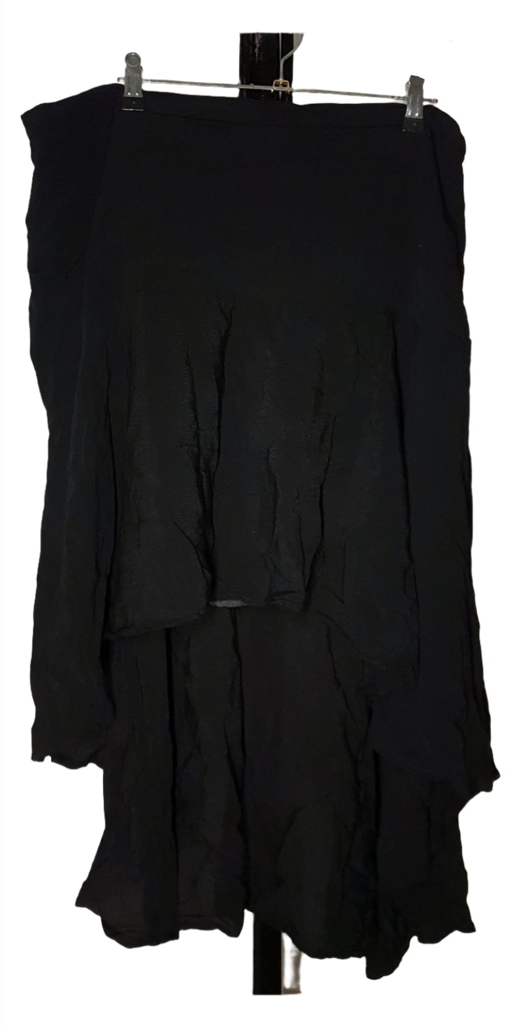 City Chic Small - Black Hi-Lo Skirt