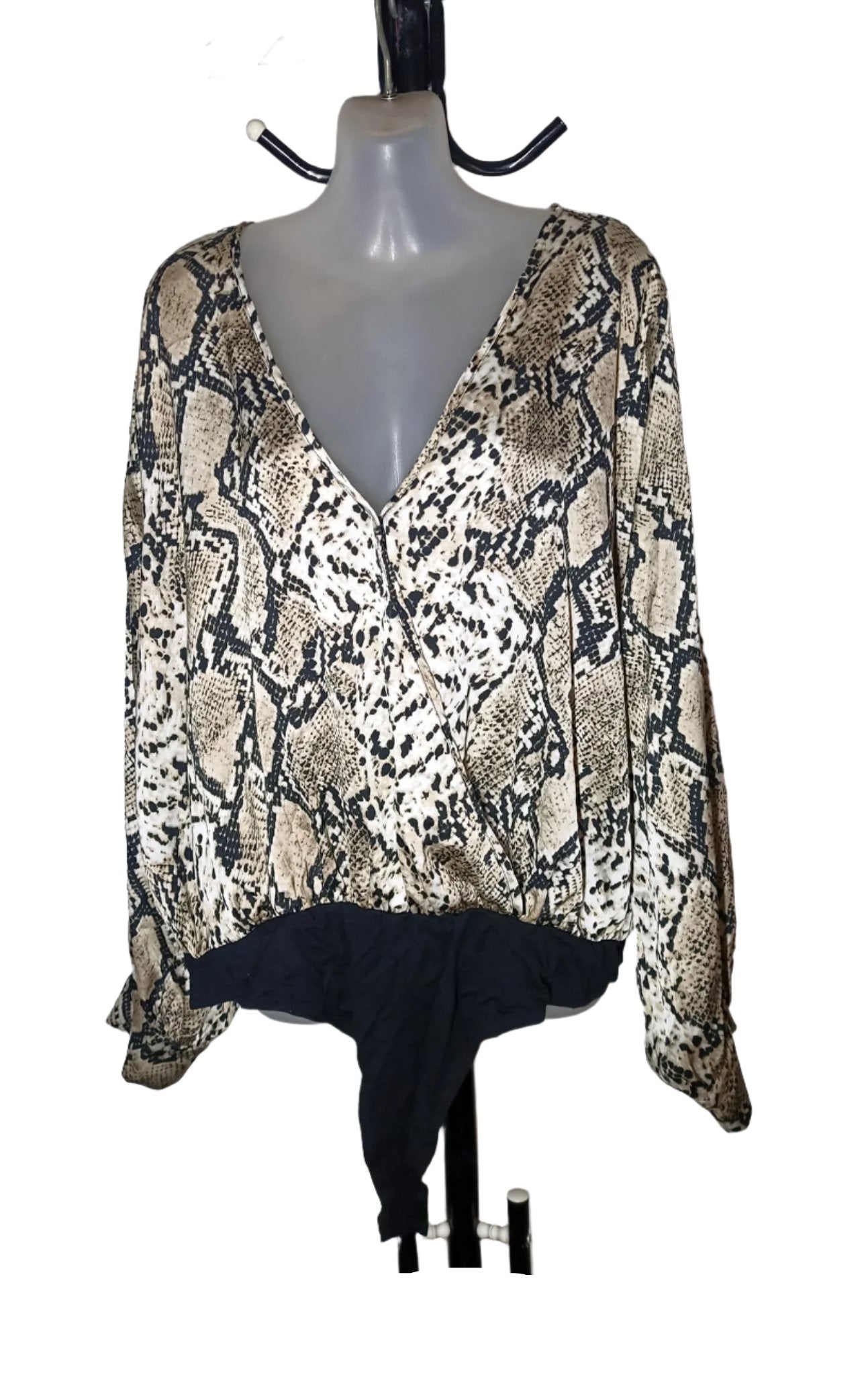 Size 24 - Snake Print Sleeved Bodysuit