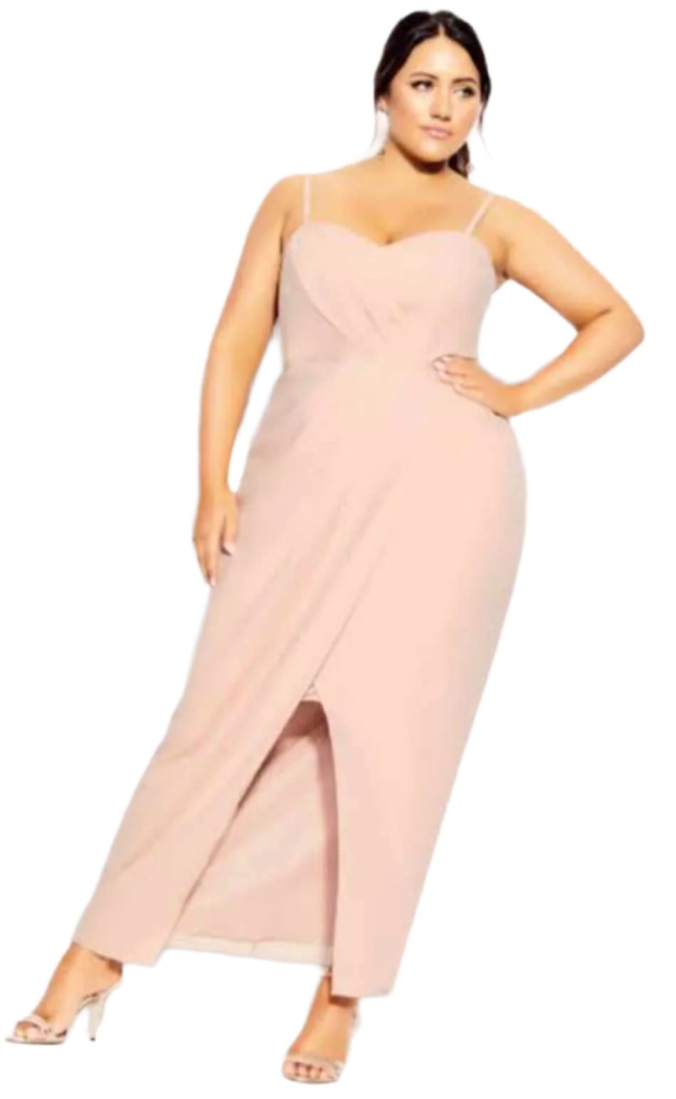 City Chic Small - Split Front Maxi Dress