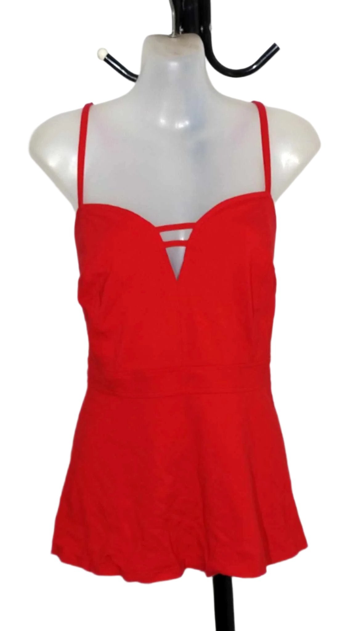 City Chic Small - RED Peplum Top