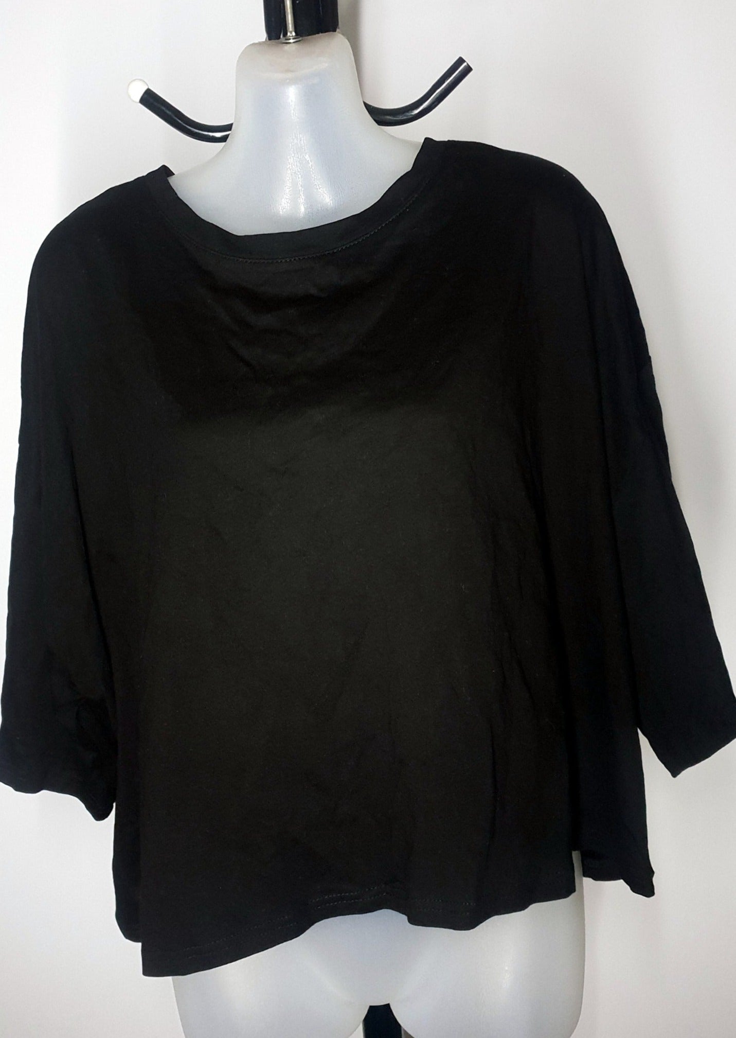 City Chic XS - Black Cropped T Shirt