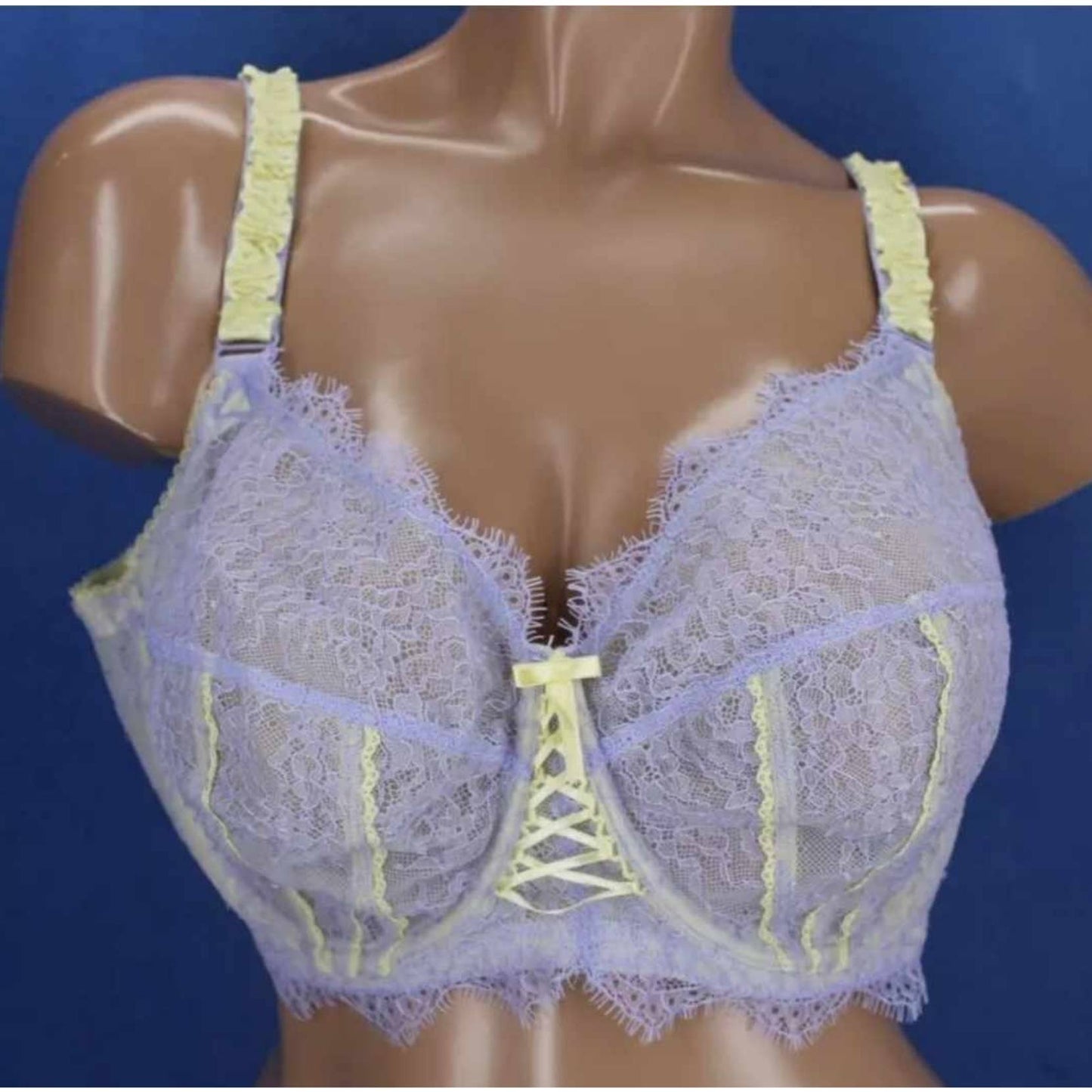 City Chic Medium - 18G - Purple & Yellow Lace Underwire Bra