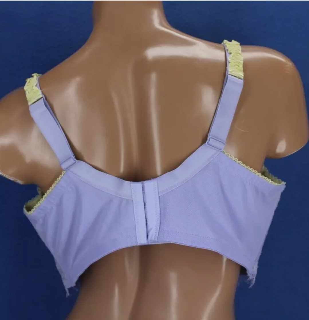 City Chic Medium - 18G - Purple & Yellow Lace Underwire Bra