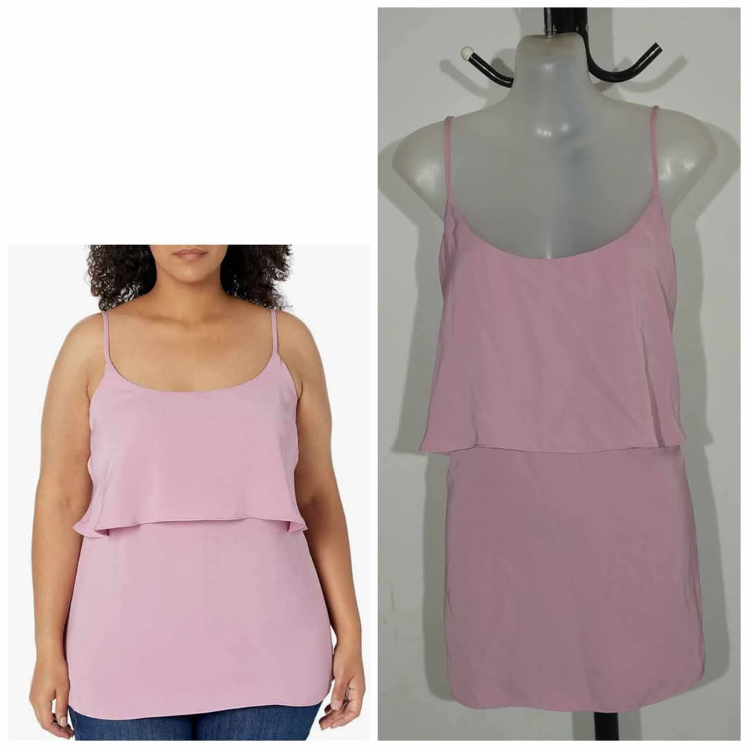 City Chic Small - Pink Flippy Cami Top