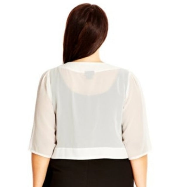 City Chic Medium - Chiffon Purple Shrug Bolero