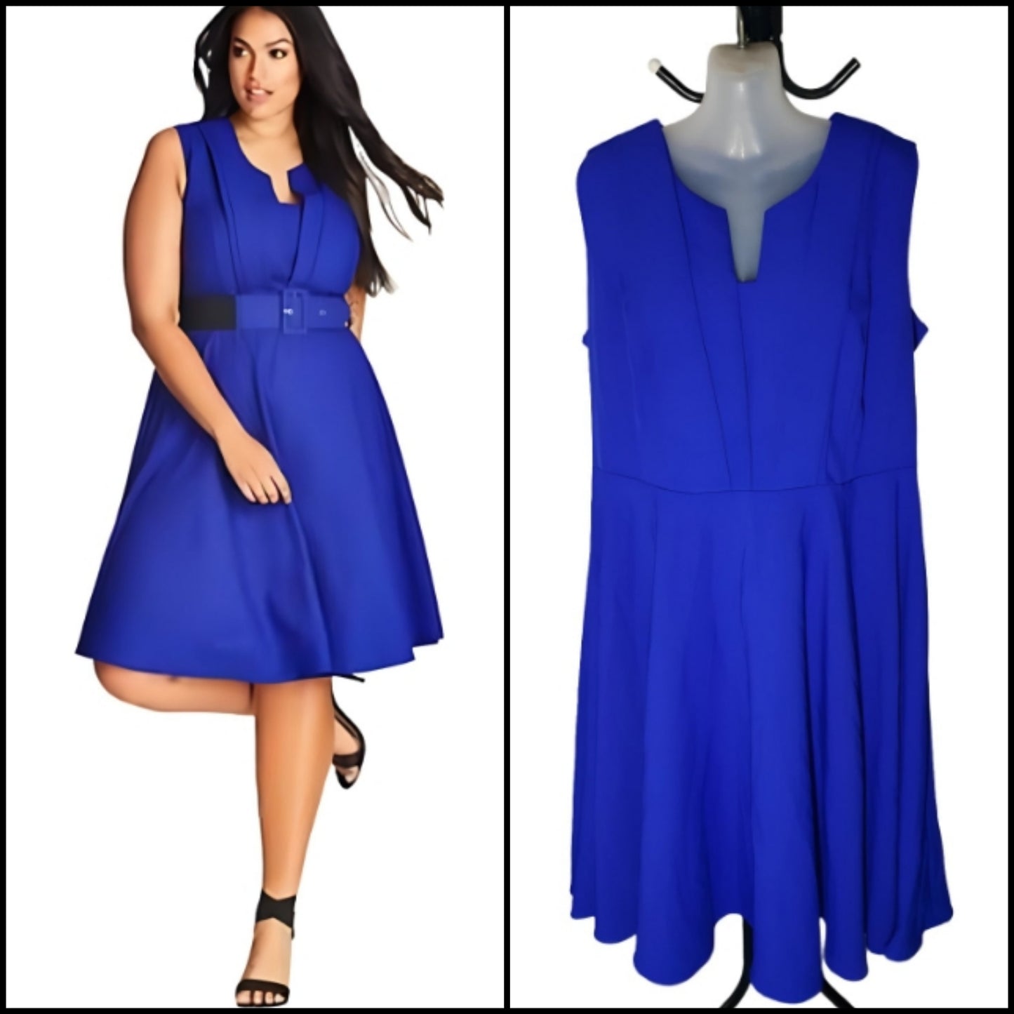 City Chic Medium - Blue Vintage Veronica Dress