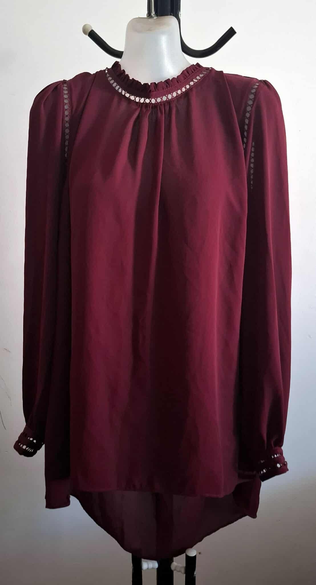 City Chic Small - Ox Blood Top