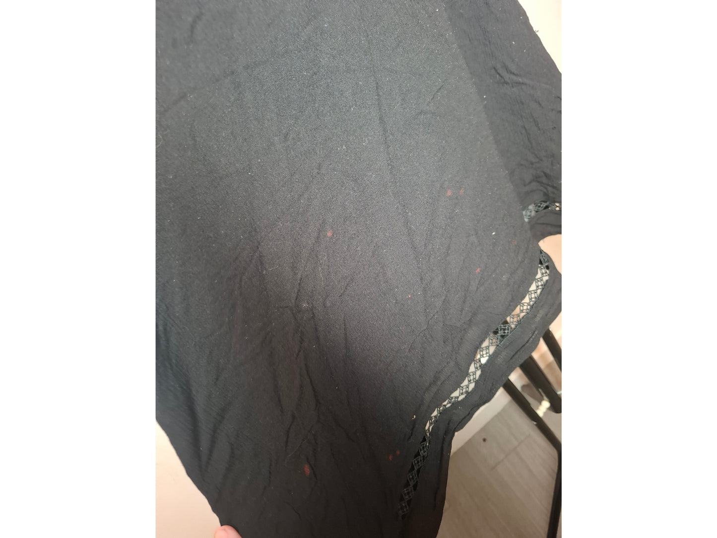 City Chic Medium - Black Tie Up Cold Shoulder Top -- FREE