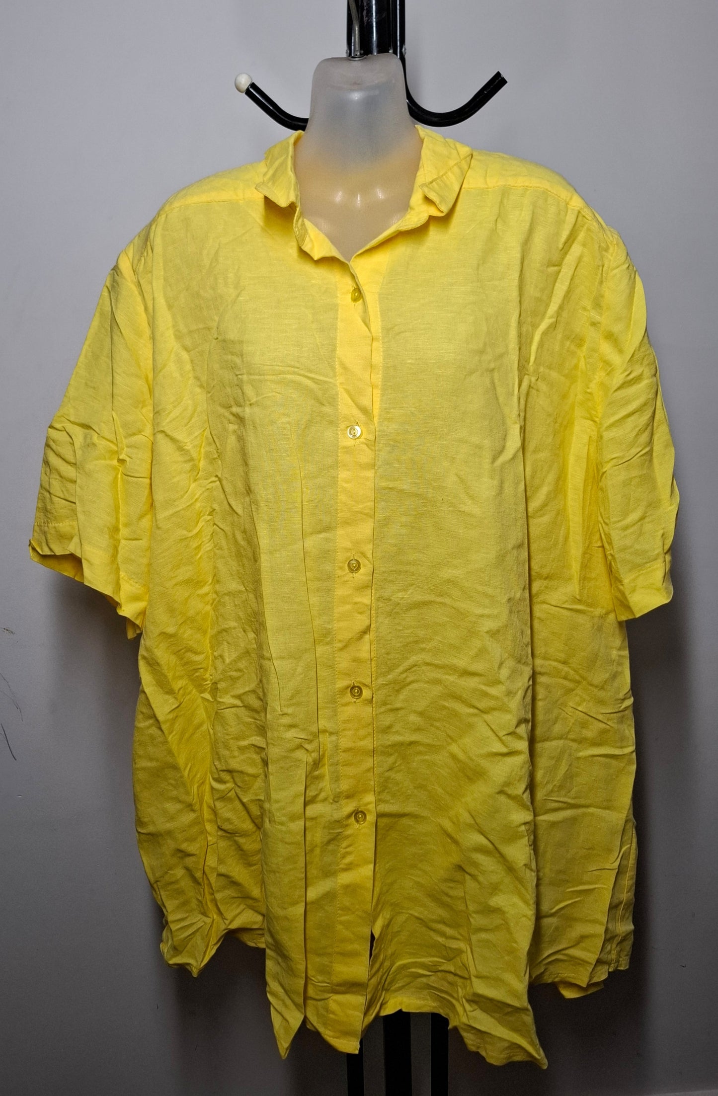 Size 28 - Yellow Button Up Top
