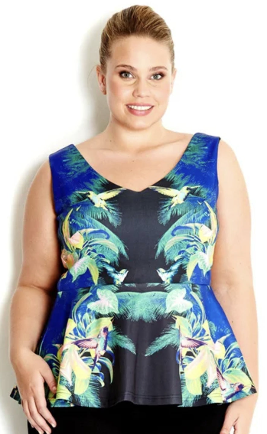 City Chic Small - Peplum Top