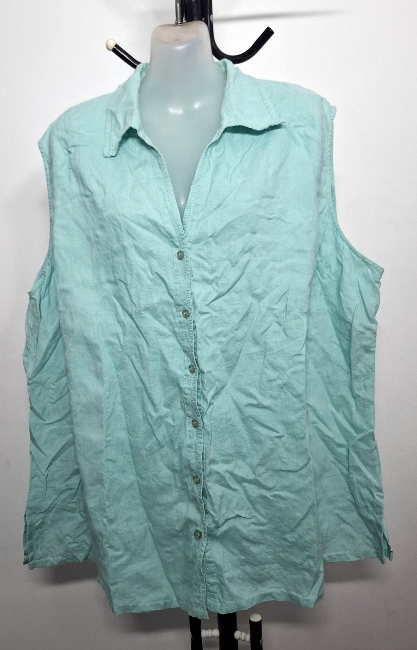 Size 26 - Pure Linen Button Up Collared Shirt