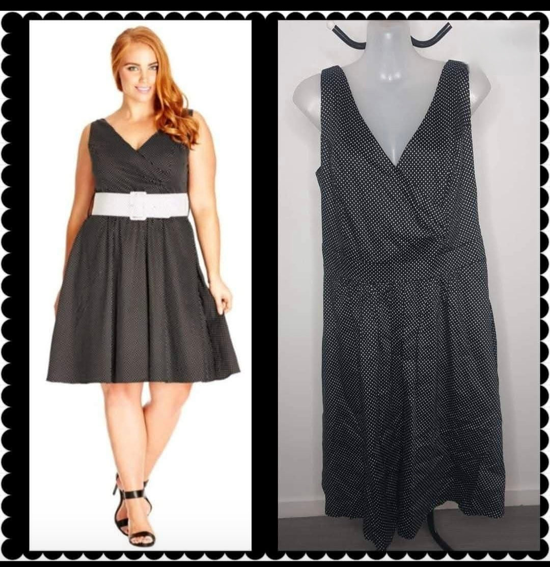 City Chic Small - Spotty Dress