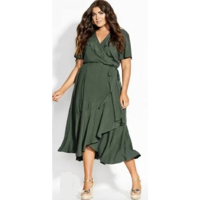 City Chic Medium - Wrap Dress