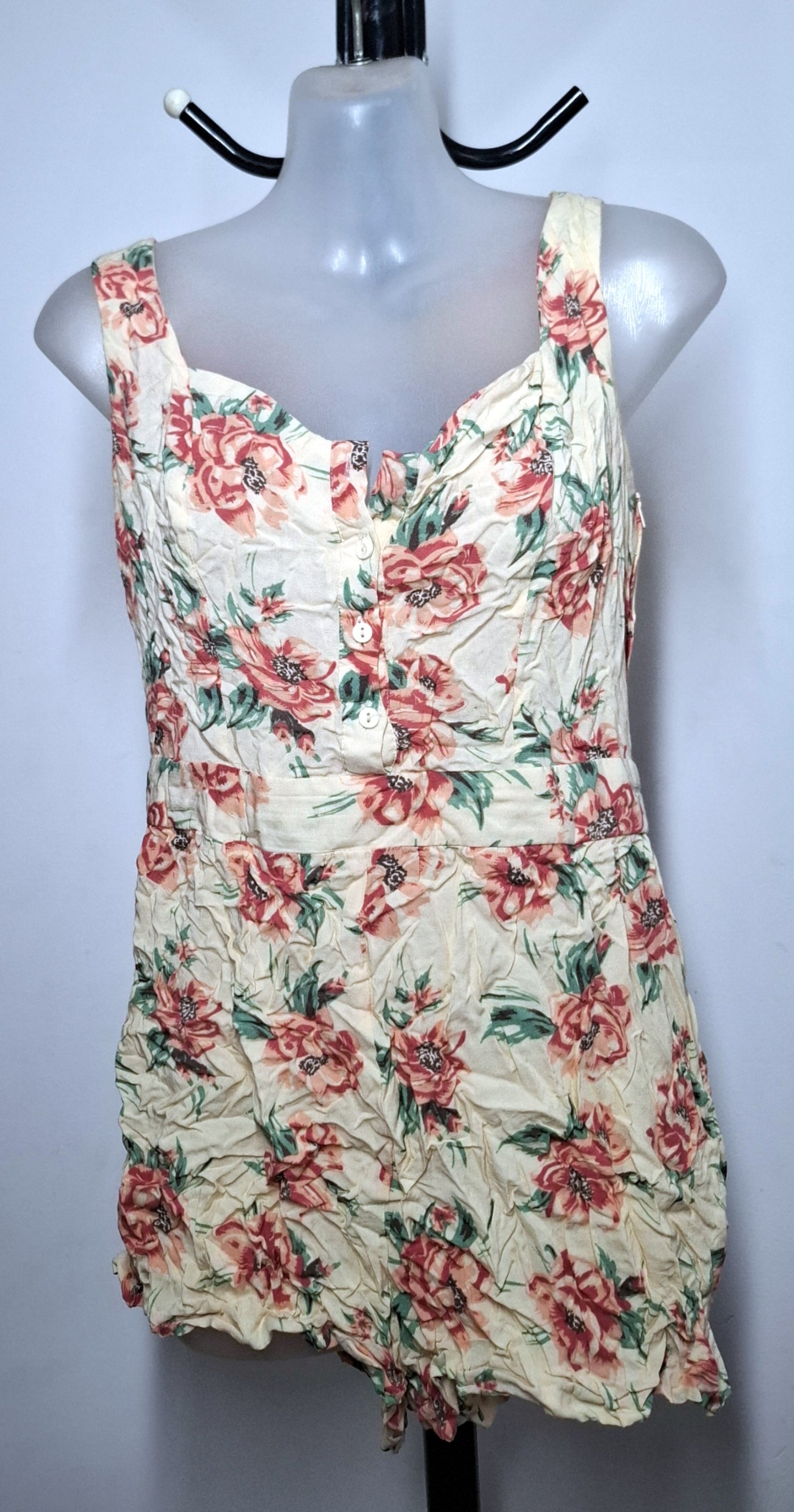 Size 10 - Love Heart Back Floral Playsuit