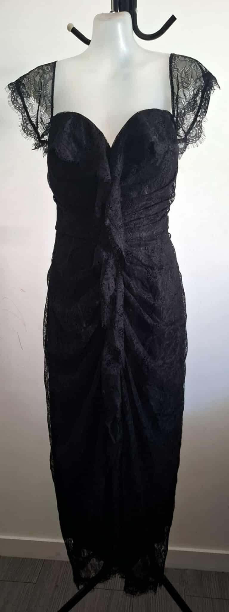 City Chic Small - Black Lace Off Shoulder Dress - Brand New With Tags