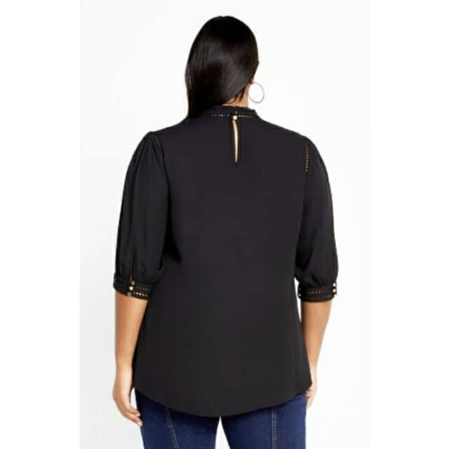 City Chic Small - Ox Blood Top