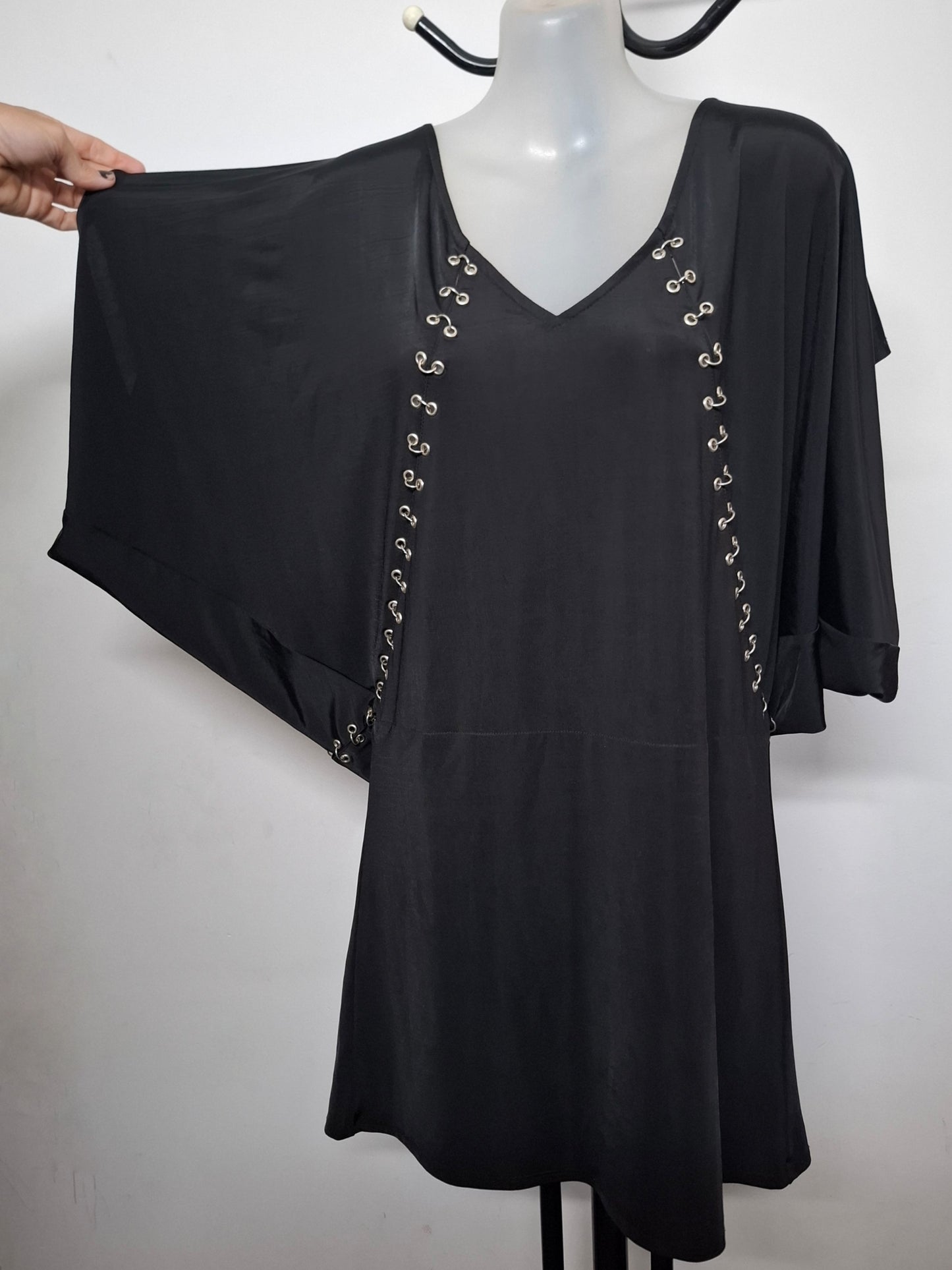 Size 14 - Black Batwing Sleeve Dress