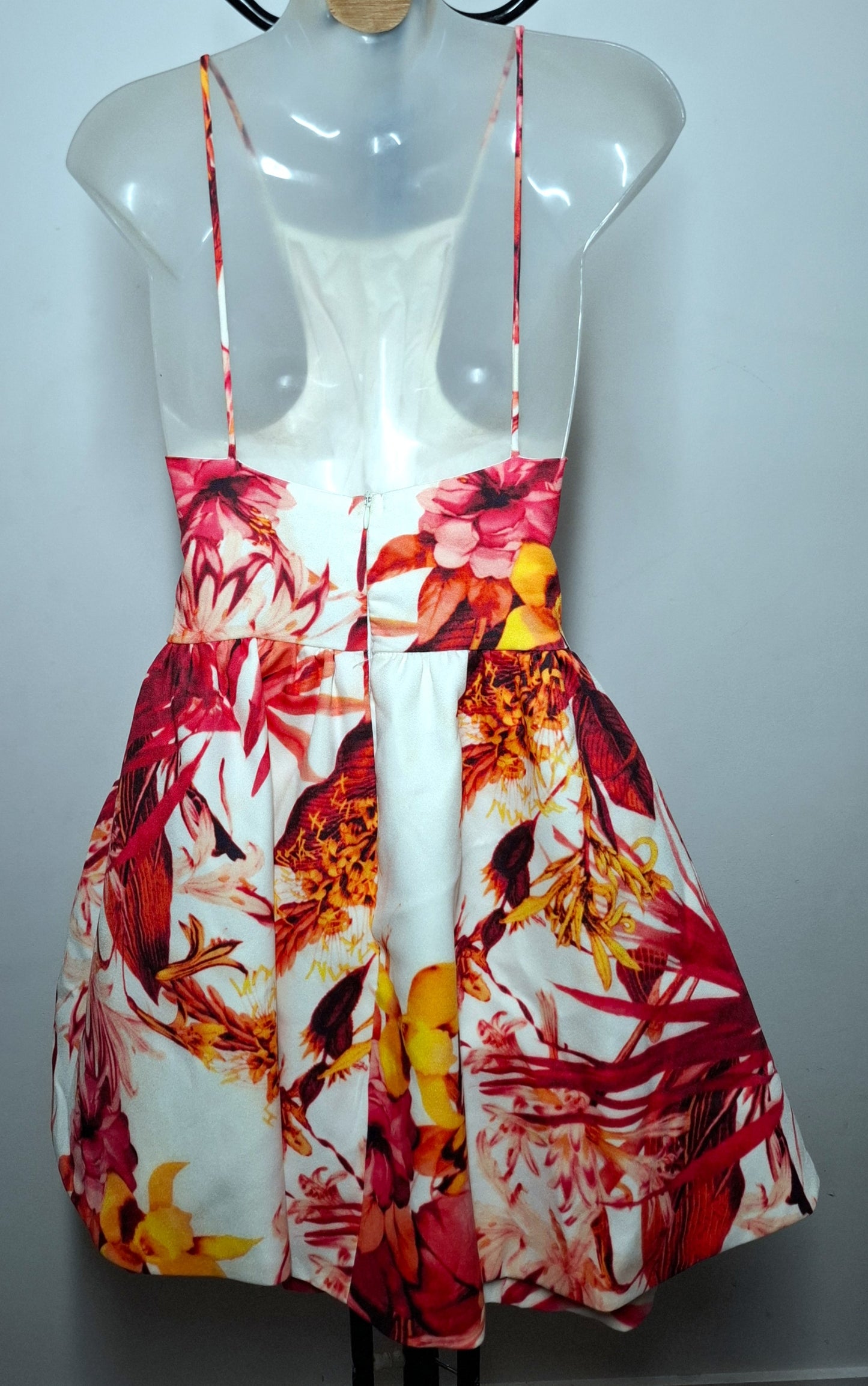 Size 12 - Floral Asymmetrical Peplum Dress