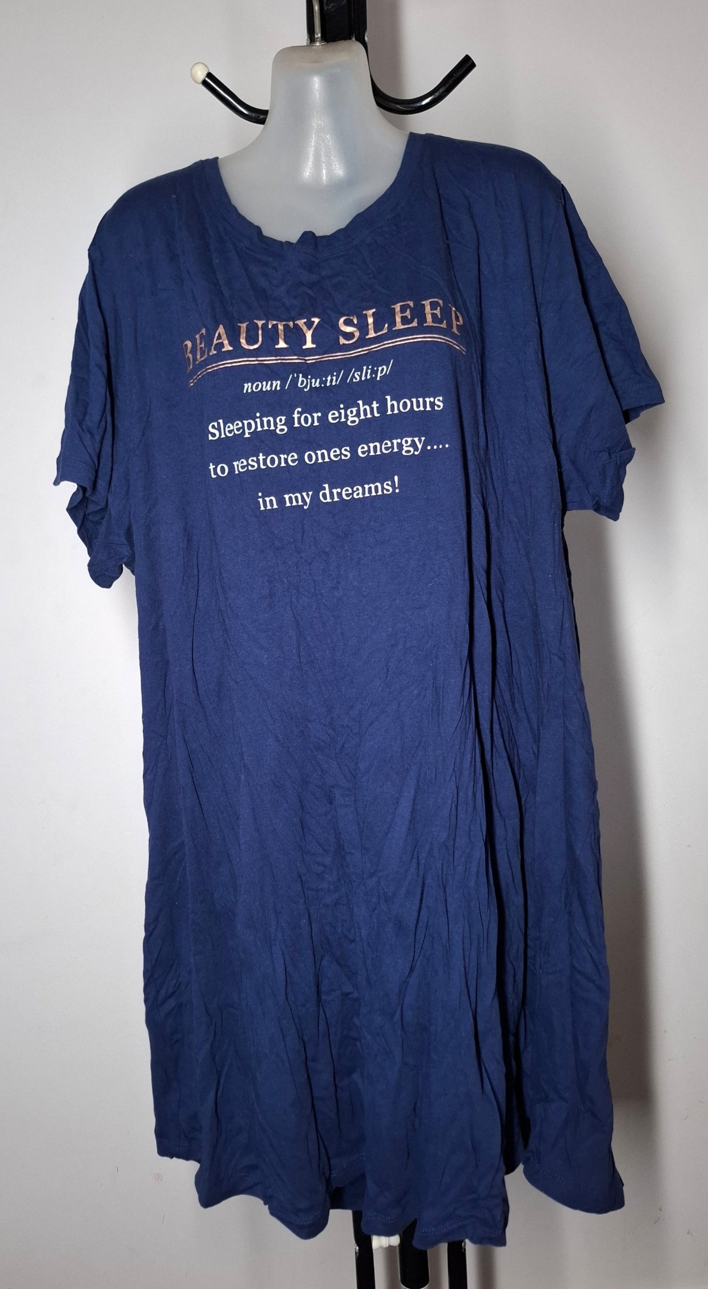Size 26 - Navy 'Beauty Sleep' Nightie PJ Dress
