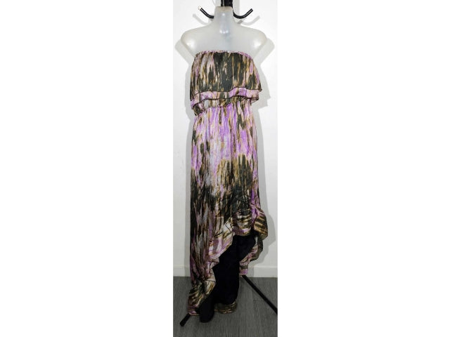 City Chic XS - Strapless Satin Asymetrical Dress