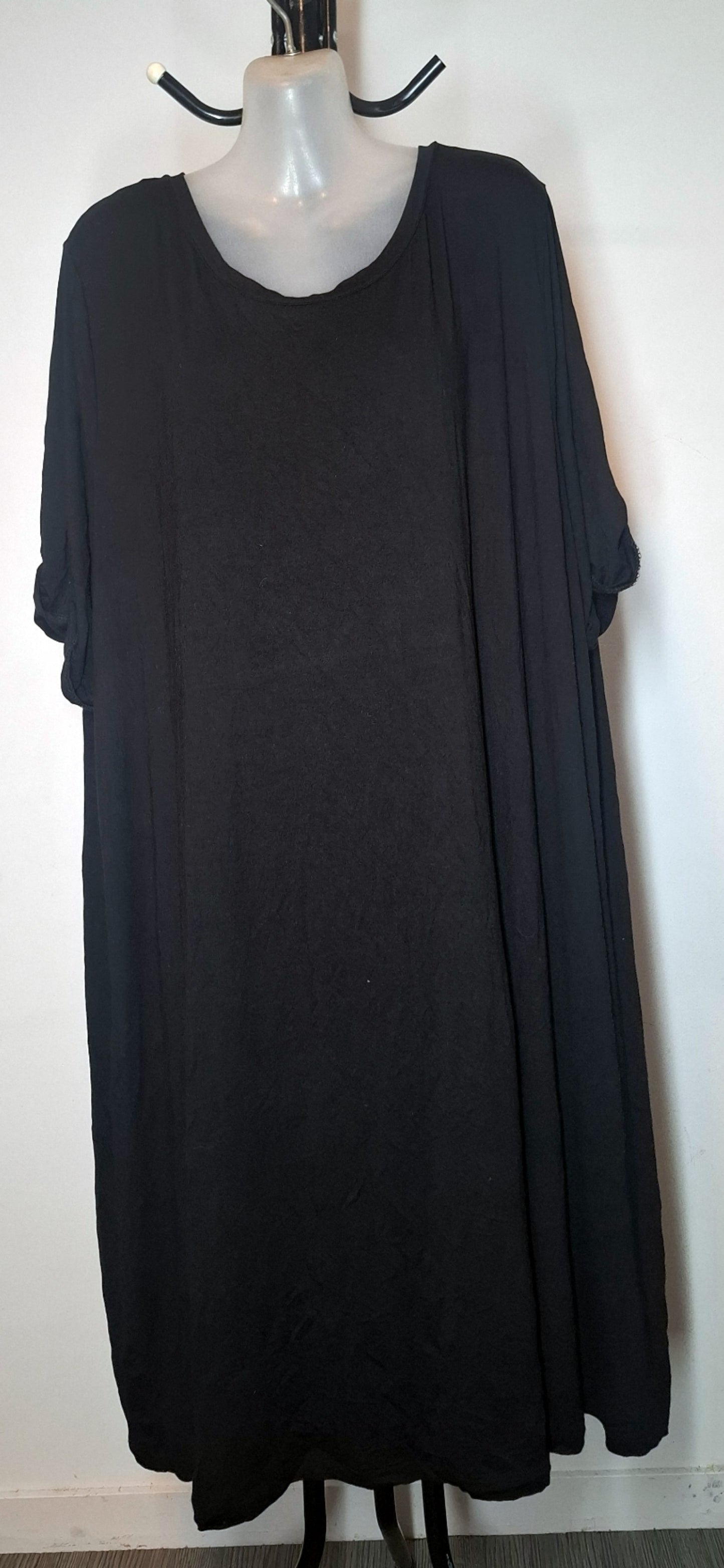 Size 26 - Black Stretchy T-Shirt Dress