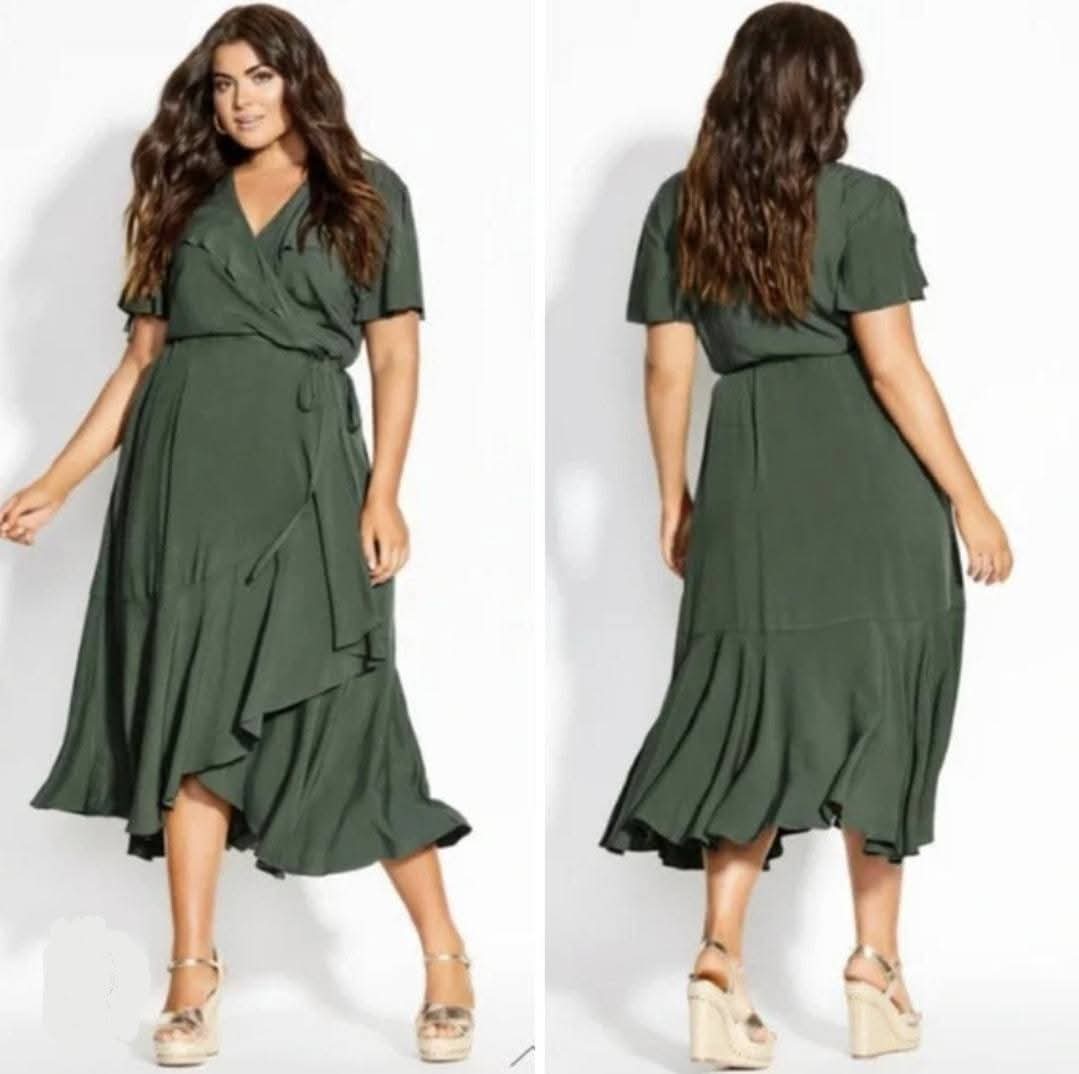 City Chic Medium - Wrap Dress