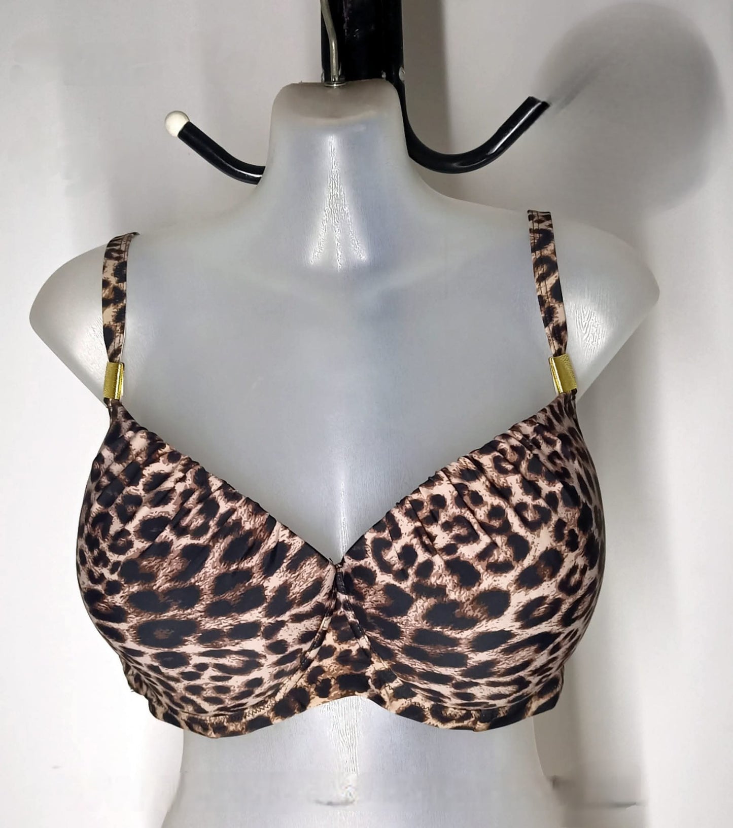 Size 16 - Leopard Print Underwire Swim Bra Top