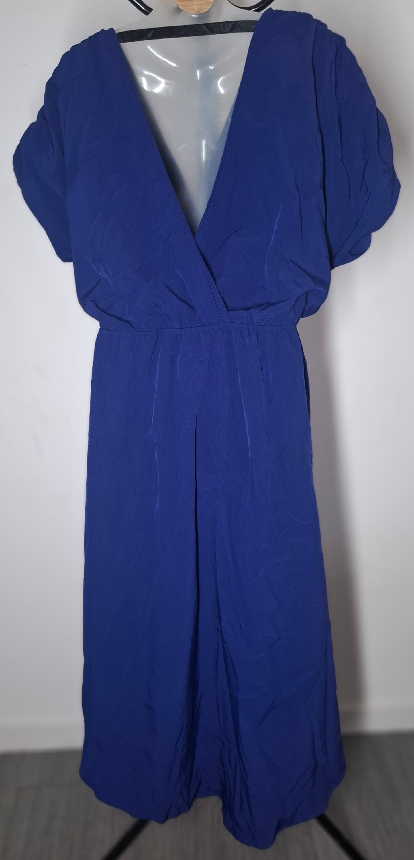 City Chic Large - Stretchy Hi-Lo Faux Wrap Dress