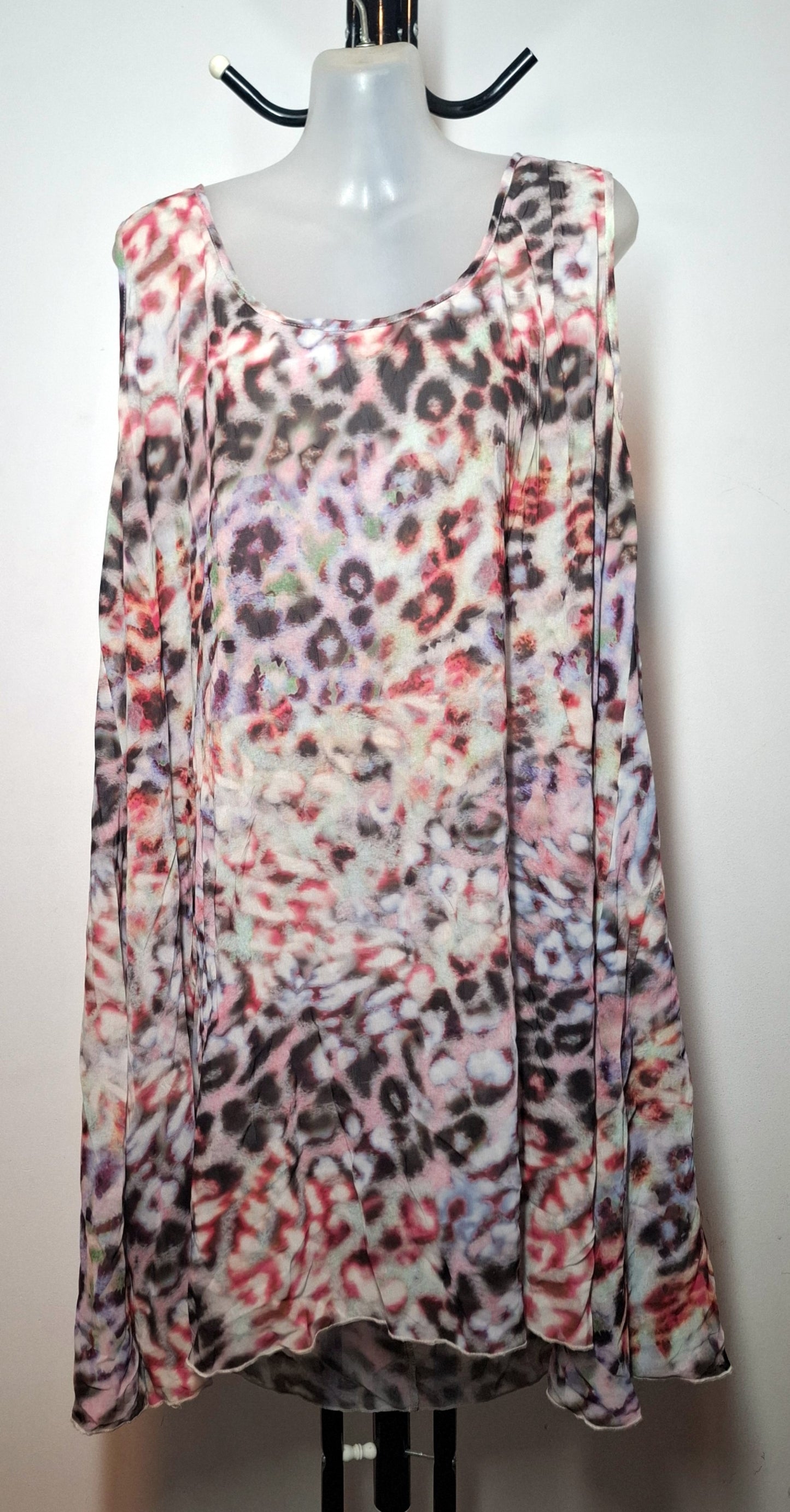 Size 22 - Leopard Print Sheer Tunic Dress