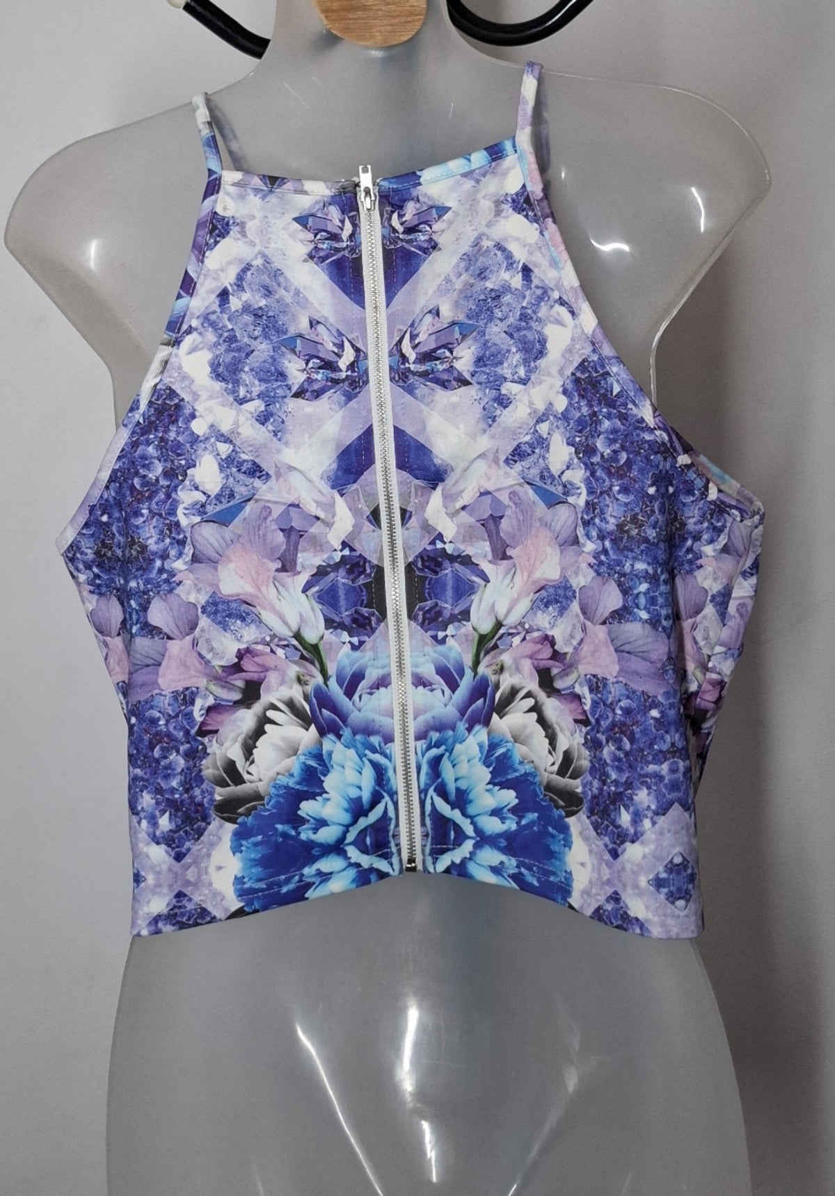 Size 14 - Purple Halter Crop Top