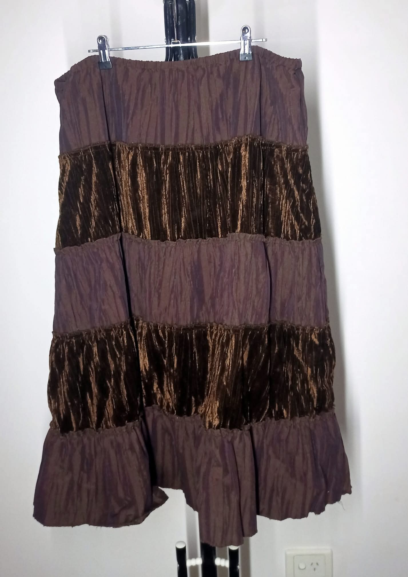 Size 16 - Brown Velvet Skirt