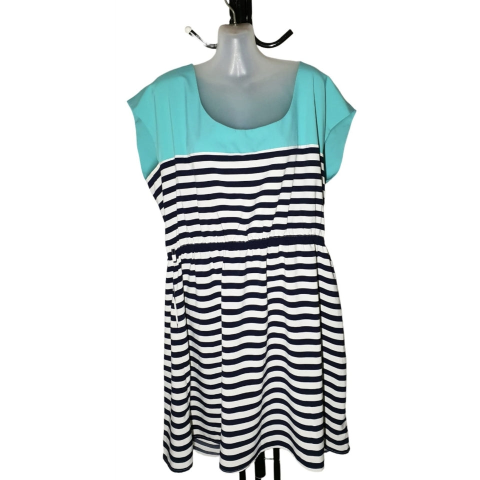 City Chic XS - Striped Elastic Waist Tunic
