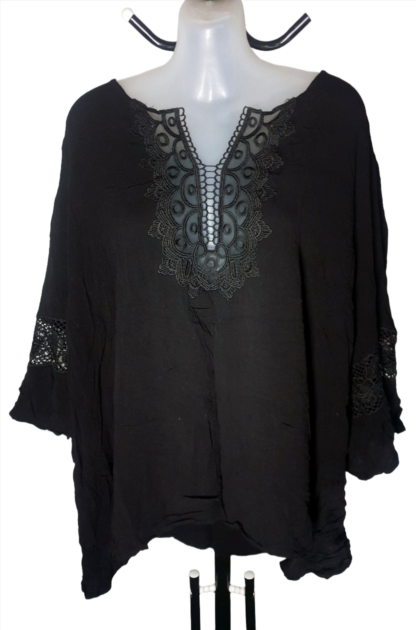 City Chic XXL - Black Lace Top