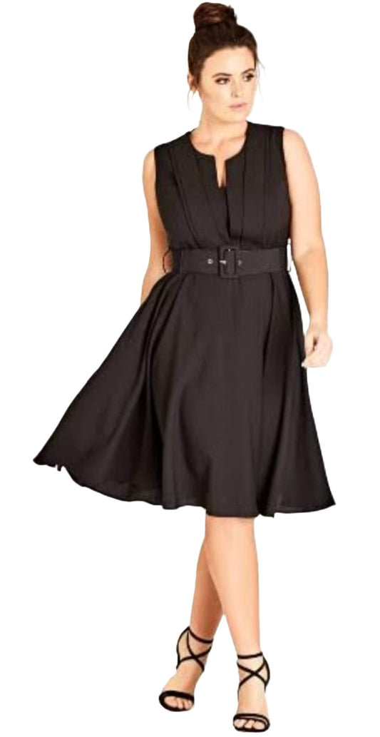 City Chic Small - Black Veronica Dress