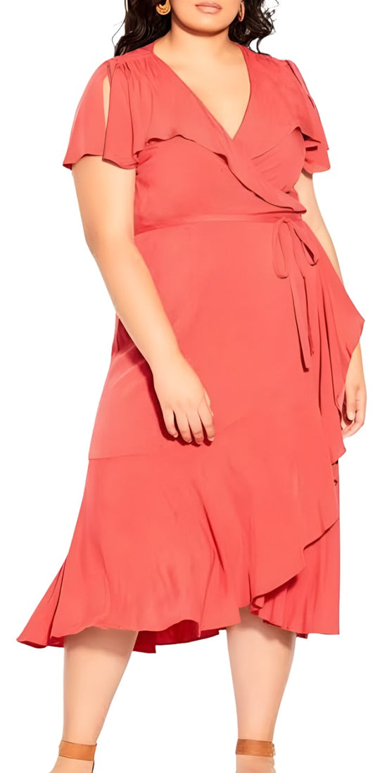 City Chic Medium - Wrap Dress