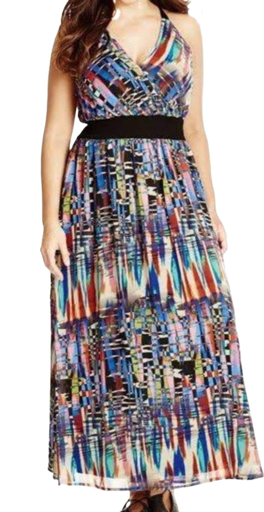 City Chic XL - Halter Neck Maxi Dress - Brand New With Tags