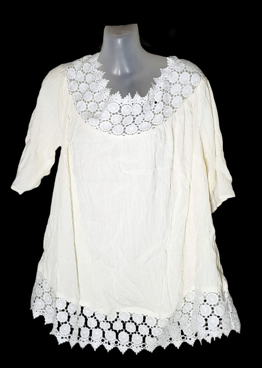 City Chic Small - White Off Shoulder Top - Brand New With Tags
