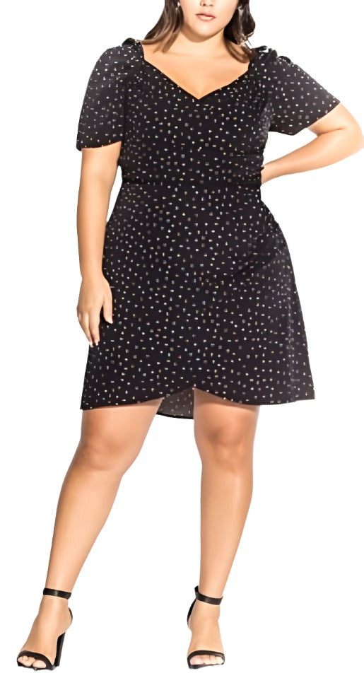 City Chic Small - Spotty Dress