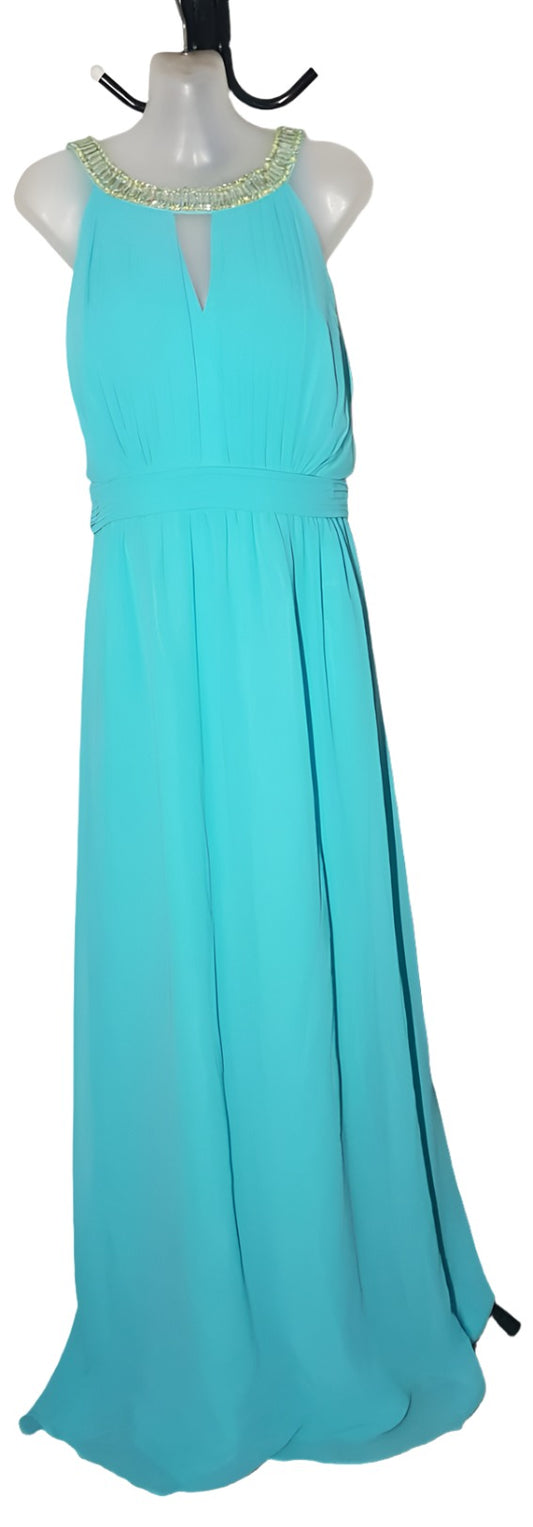 City Chic Small - Embellished Halter Neck Maxi Dress