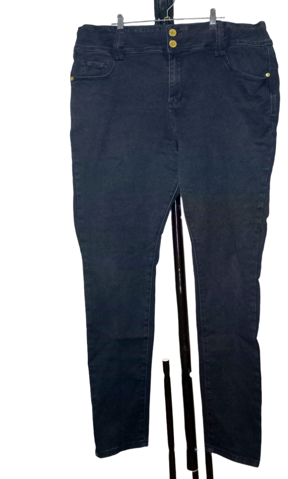 City Chic Large - 20R - Black Denim Jeans - Asha - High Rise - Skinny