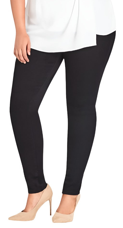 City Chic Large - 20R - Black Denim Jeans - Asha - High Rise - Skinny
