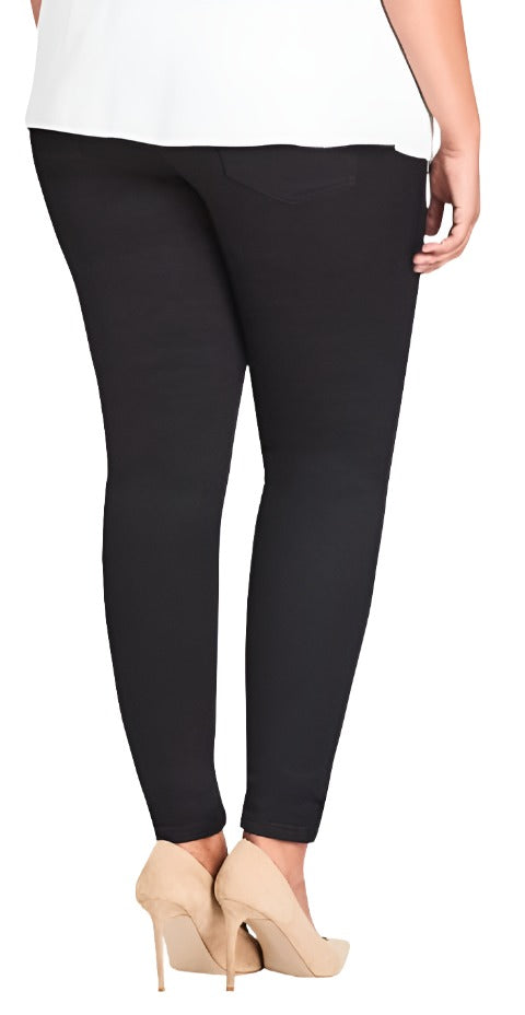 City Chic Large - 20R - Black Denim Jeans - Asha - High Rise - Skinny