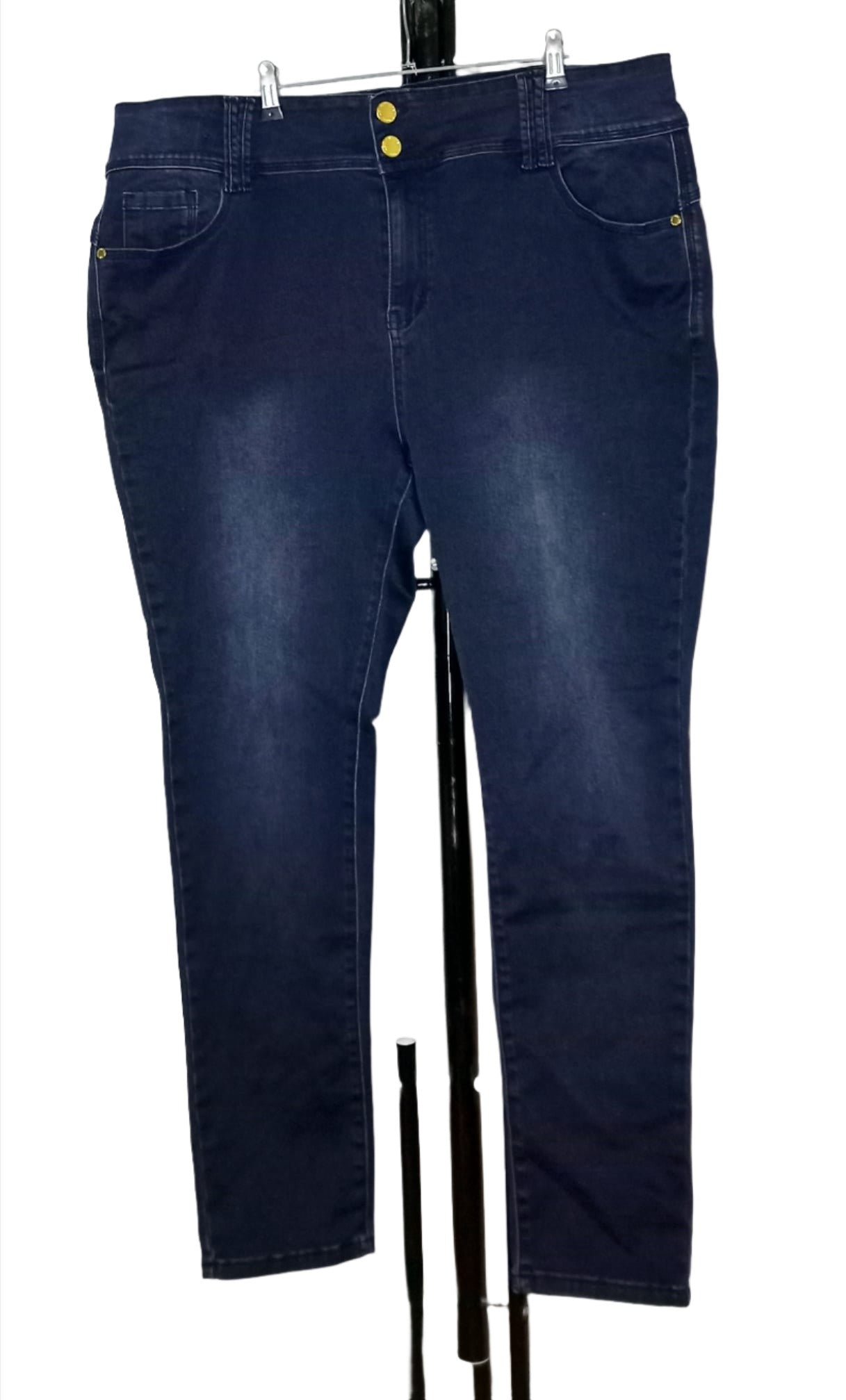 City Chic Large - 20S - Blue Denim Jeans - Asha - High Rise - Skinny