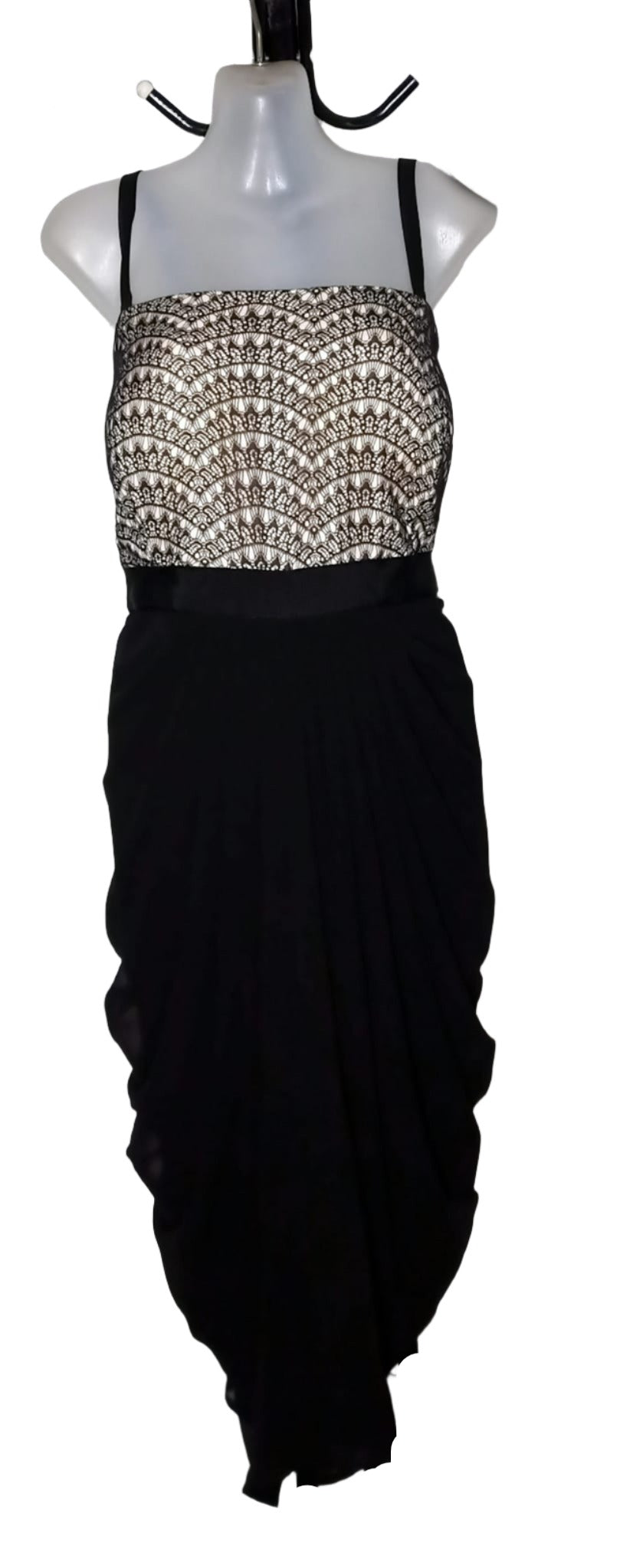 City Chic Small - Ruched Lace Dress